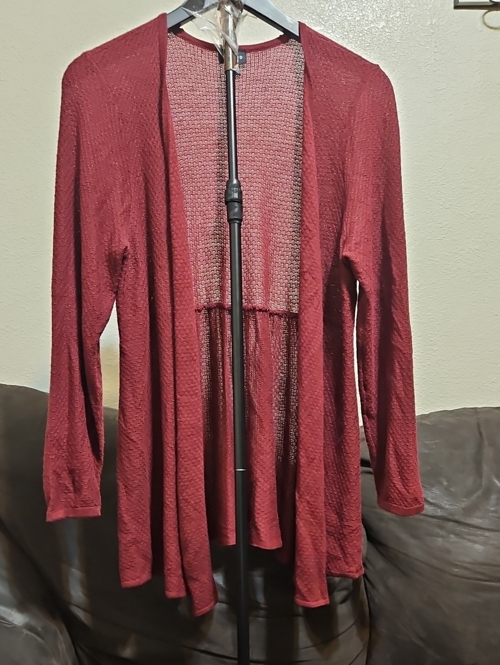 torrid Open-Front Cardigan in Burgundy